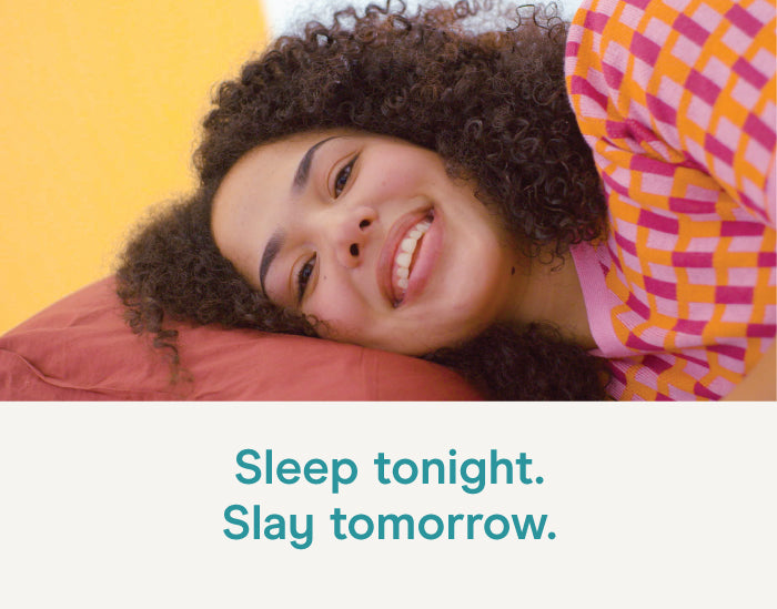 Happy Woman Waking Up - Ready to Sleep Tonight and Slay Tomorrow