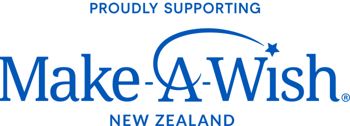 Make-A-Wish New Zealand Logo - Supported by Joy