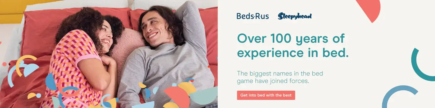 Experience Banner: Beds R Us and Sleepyhead, Over 100 Years in the Bed Industry